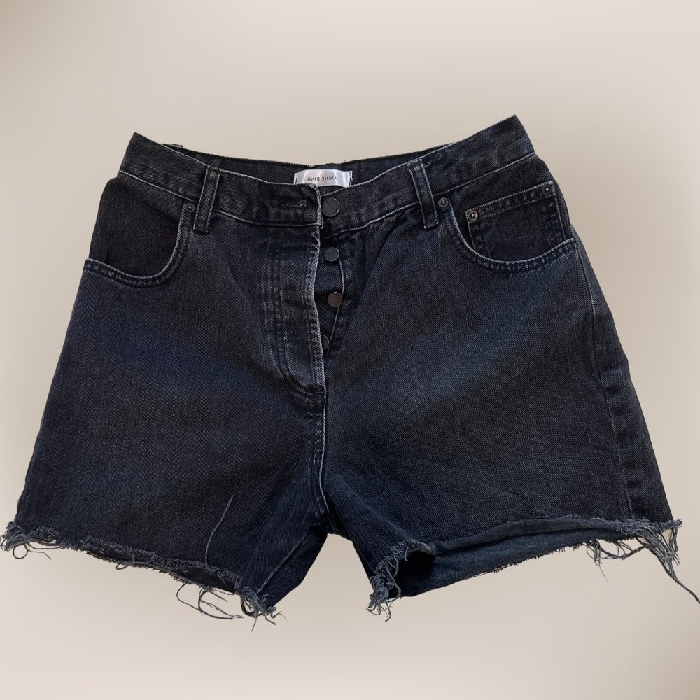 Anine Bing Black Mini Shorts | Size 30